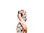 Rose gold Pavé Round Diamond Twist Eternity Band with Shared Prong Setting_5