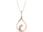 Rose gold Pavé Round Diamond Twist Pendant_1