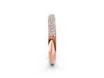 Rose gold Pavé Round Diamond White Gold Eternity Band_2
