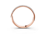 Rose gold Pavé Round Diamond White Gold Eternity Band_3