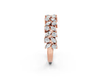 Rose gold Pave Marquise and Round Diamond Eternity Band with Prong Setting_2