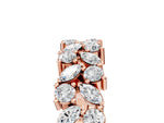 Rose gold Pave Marquise and Round Diamond Eternity Band with Prong Setting_5