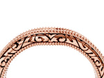 Rose gold Pave Round Diamond Curved Milgrain Band_4