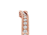 Rose gold Pave Round Diamond Curved Milgrain Band_5