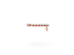Rose gold Pear Diamond Cascading Leaf Drop Earrings_2