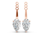 Rose gold Pear Diamond Drop Earring Jackets
