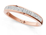 Rose gold Princess Cut Channel Set Diamond Eternity Band_1