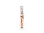 Rose gold Princess Cut Channel Set Diamond Eternity Band_2