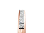 Rose gold Princess Cut Channel Set Diamond Eternity Band_5