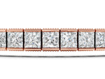 Rose gold Princess Cut Channel Set Tennis Bracelet with Box Clasp_1