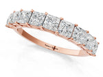 Rose gold Princess Cut Diamond Channel-Set Eternity Band with Prong Setting_1