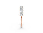 Rose gold Princess Cut Diamond Channel-Set Eternity Band with Prong Setting_2
