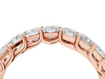 Rose gold Princess Cut Diamond Channel-Set Eternity Band with Prong Setting_4