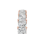 Rose gold Princess Cut Diamond Channel-Set Eternity Band with Prong Setting_5