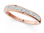 Rose gold Princess Cut Diamond Channel Set Eternity Band_1