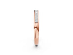 Rose gold Princess Cut Diamond Channel Set Eternity Band_2