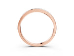 Rose gold Princess Cut Diamond Channel Set Eternity Band_3