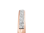 Rose gold Princess Cut Diamond Channel Set Eternity Band_5
