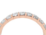 Rose gold Princess Cut Diamond Eternity Band with Channel Setting and Shared Prong_4