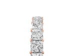 Rose gold Princess Cut Diamond Eternity Band with Channel Setting and Shared Prong_5