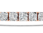 Rose gold Princess Cut Diamond Tennis Bracelet with Channel Setting_1