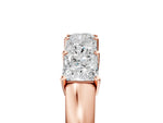 Rose gold Princess Cut Five-Stone Diamond Band with Prong Setting_5