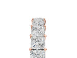 Rose gold Princess cut diamond Half Eternity Band with Shared Prong Setting_5