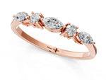 Rose gold Prong Set Round Diamond Half-Eternity Band_1
