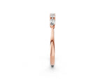 Rose gold Prong Set Round Diamond Half-Eternity Band_2