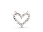 Rose gold Prong-Set Round Diamond Heart Pendant
