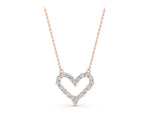 Rose gold Prong-Set Round Diamond Heart Pendant_1