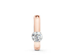 Rose gold Round Bezel-Set Diamond Pendant