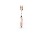 Rose gold Round Brilliant Diamond Half-Eternity Band with Prong Setting_2
