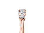 Rose gold Round Brilliant Diamond Half-Eternity Band with Prong Setting_5