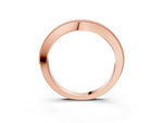 Rose gold Round Brilliant Milgrain Bezel Set Diamond Wave Band_3