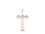 Rose gold Round Brilliant Three-Stone Prong Set Pendant