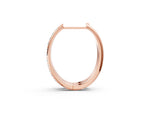 Rose gold Round Cut Diamond Channel Set Hoop Earrings with Prong Setting_1