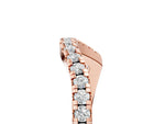 Rose gold Round Cut Diamond Pavé Curved Band with Shared Prong Setting_5