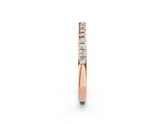 Rose gold Round Cut Diamond Pavé Set Eternity Band_2