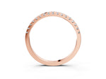 Rose gold Round Cut Diamond Pavé Set Eternity Band_3