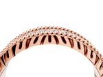Rose gold Round Cut Diamond Pave Eternity Band with Bead Prong Setting_4
