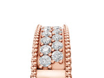 Rose gold Round Cut Diamond Pave Eternity Band with Bead Prong Setting_5