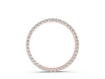 Rose gold Round Cut Diamond Prong Set Eternity Pendant