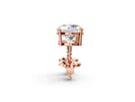 Rose gold Round Cut Diamond Stud Earrings_2