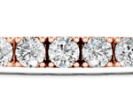 Rose gold Round Cut Diamond Tennis Bracelet with Box Clasp and Four-Prong Setting_1