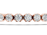 Rose gold Round Cut Diamond Tennis Bracelet with Claw Prong Setting_1