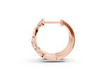Rose gold Round Cut Diamond Twisted Pavé Hoop Earrings_1