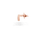 Rose gold Round Diamond Bezel Center Evil Eye Stud Earrings_1