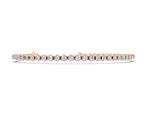 Rose gold Round Diamond Bezel Tennis Bracelet_7