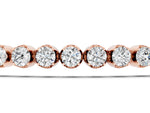 Rose gold Round Diamond Bezel Tennis Bracelet_8